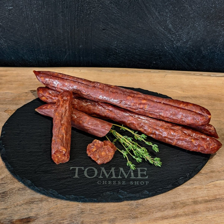 Chorizo Sausage Sticks - TOMME Cheese Shop. Delivering really good cheese across Ontario.